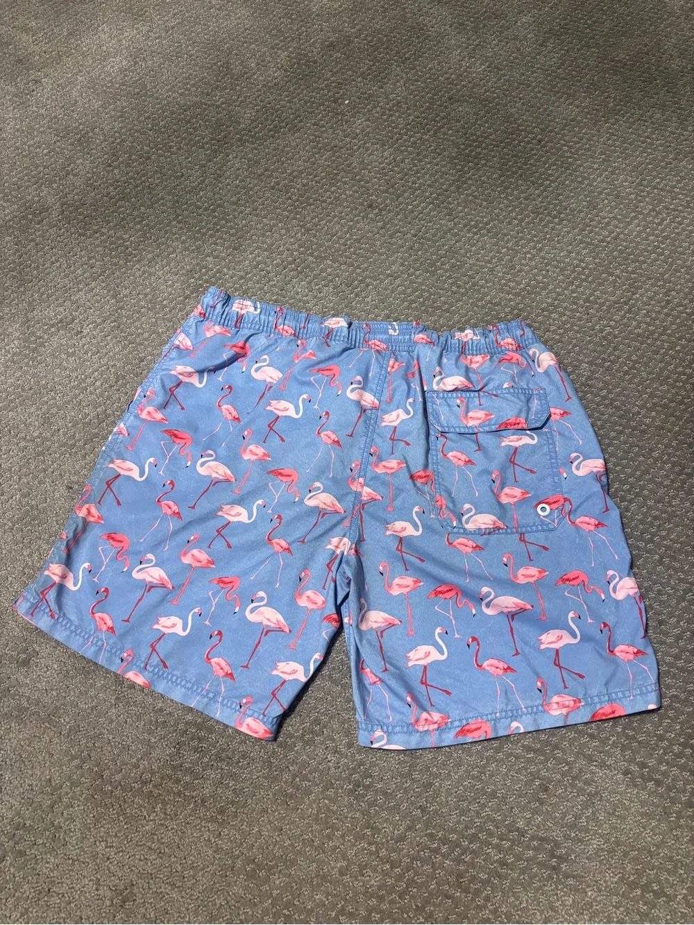 Men's Blue Flamingo-Print Swim Trunks by Vineyard Vines